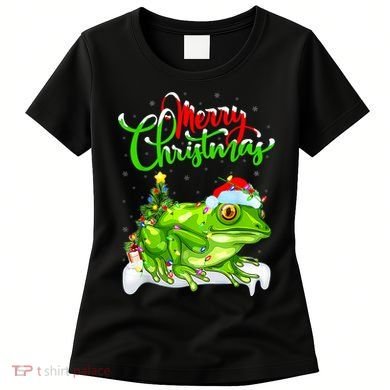 Tree Frog Animal Lover Xmas Lighting Tree Frog Christmas Women's T-Shirt