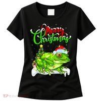 Tree Frog Animal Lover Xmas Lighting Tree Frog Christmas Women's T-Shirt thumb 0