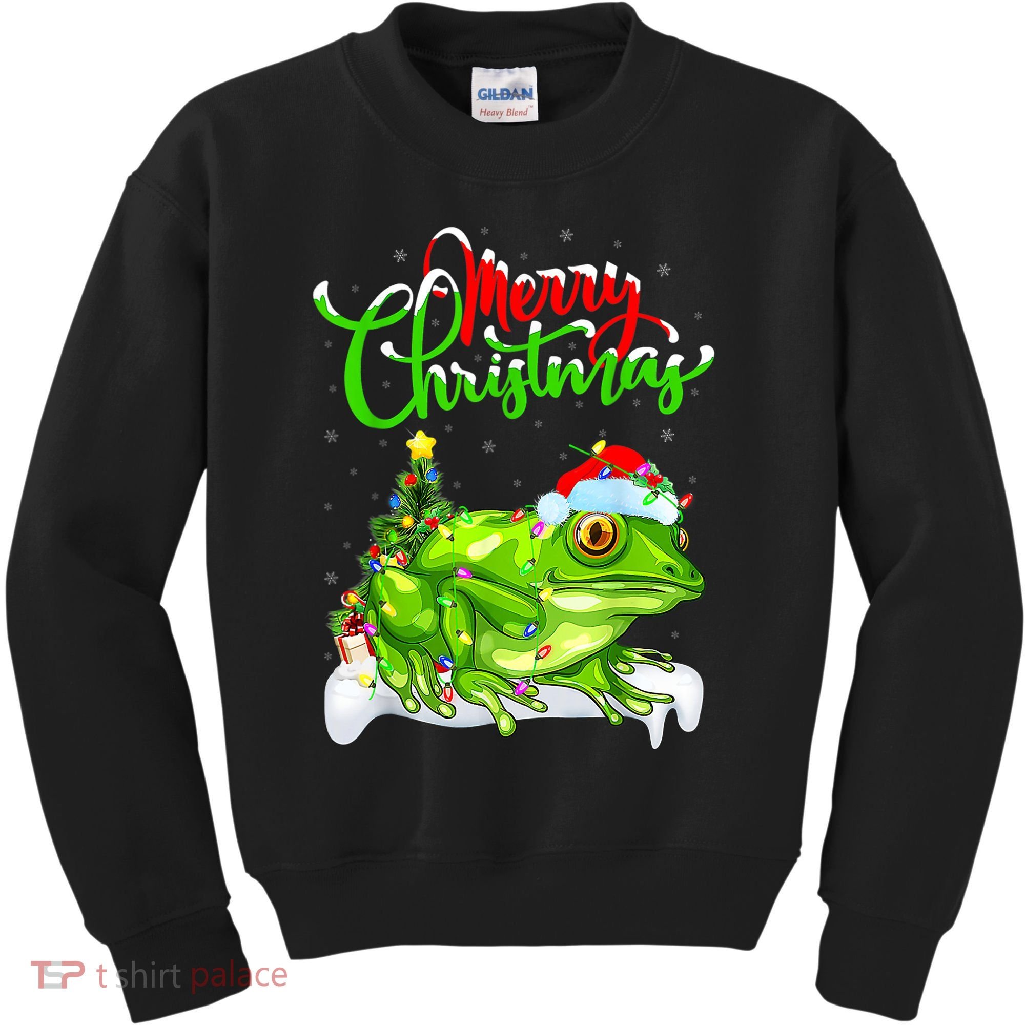 Tree Frog Animal Lover Xmas Lighting Tree Frog Christmas Kids Sweatshirt