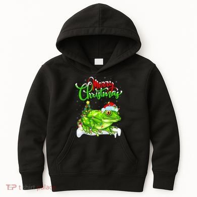 Tree Frog Animal Lover Xmas Lighting Tree Frog Christmas Kids Hoodie