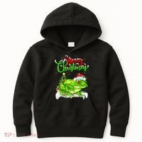 Tree Frog Animal Lover Xmas Lighting Tree Frog Christmas Kids Hoodie thumb 0