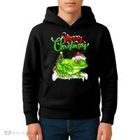 Tree Frog Animal Lover Xmas Lighting Tree Frog Christmas Kids Hoodie thumb 4