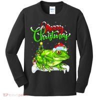 Tree Frog Animal Lover Xmas Lighting Tree Frog Christmas Kids Long Sleeve Shirt thumb 0