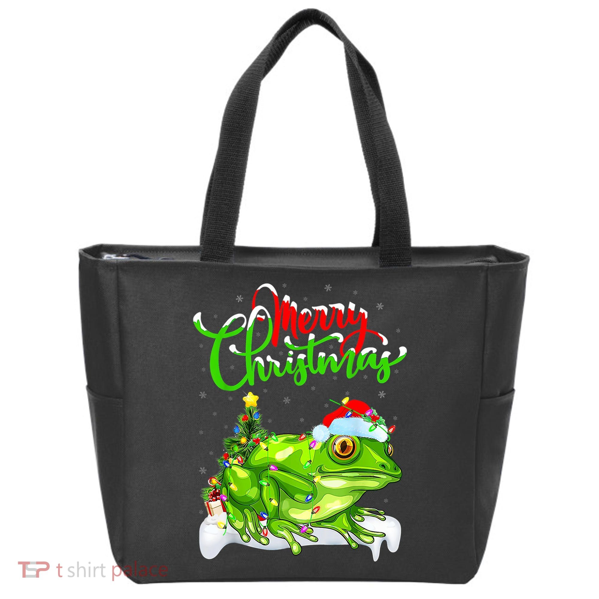Tree Frog Animal Lover Xmas Lighting Tree Frog Christmas Tote Bag