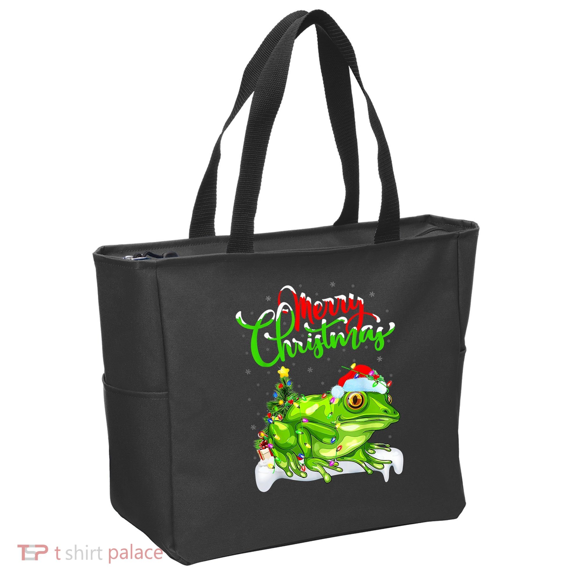 Tree Frog Animal Lover Xmas Lighting Tree Frog Christmas Tote Bag