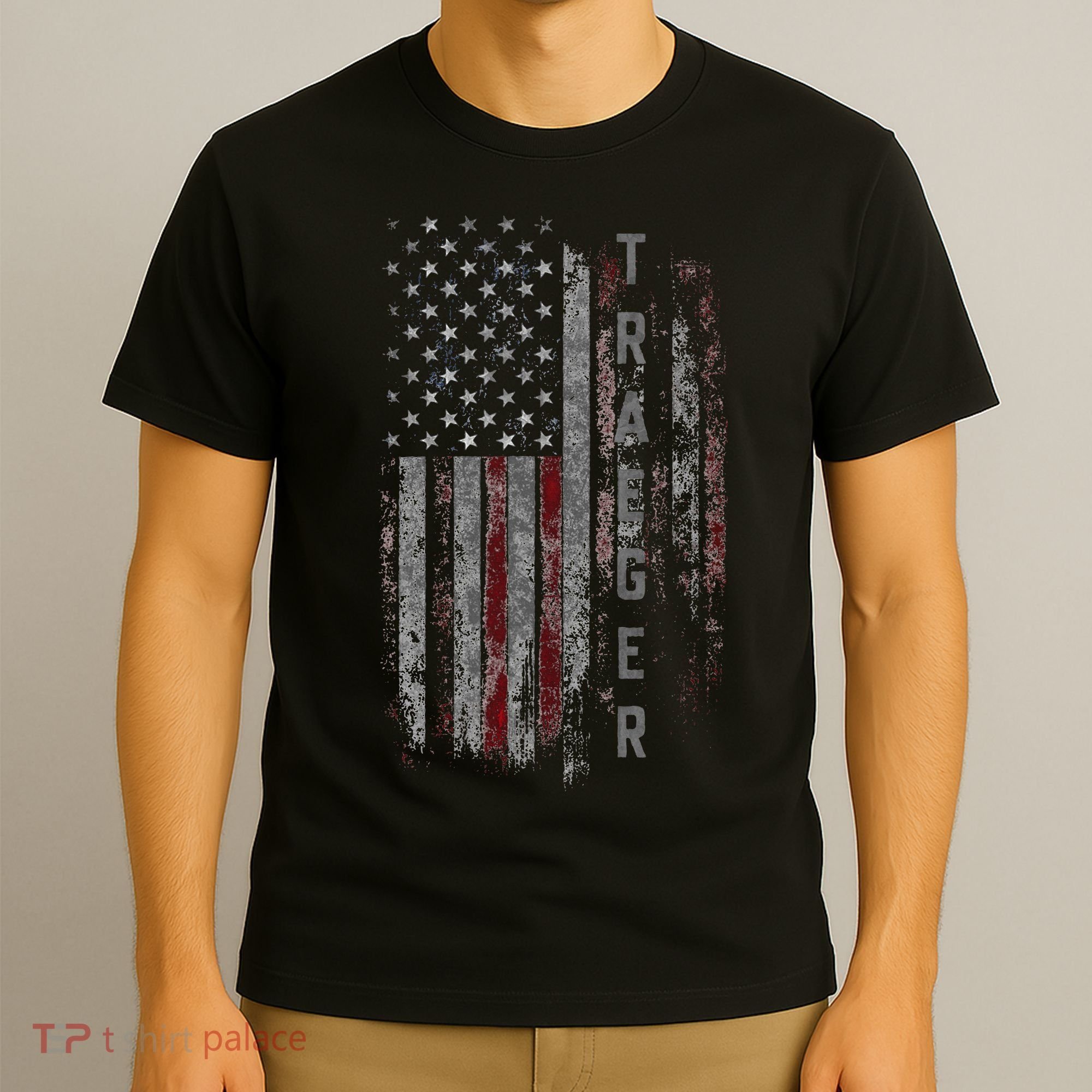 Traeger Family American Flag T-Shirt