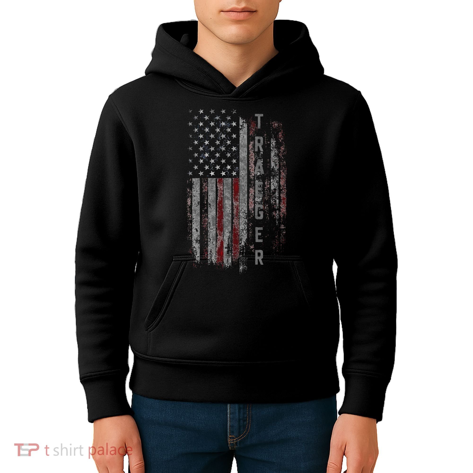 Traeger Family American Flag Kids Hoodie