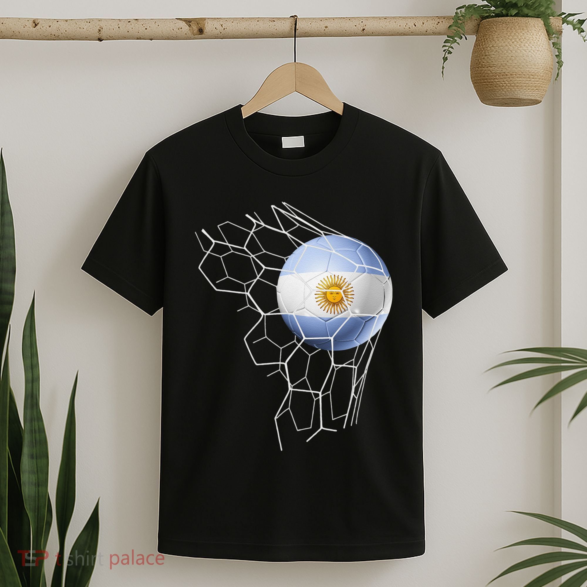 Team Fan Argentine Flag Patriotic Argentina Soccer T-Shirt