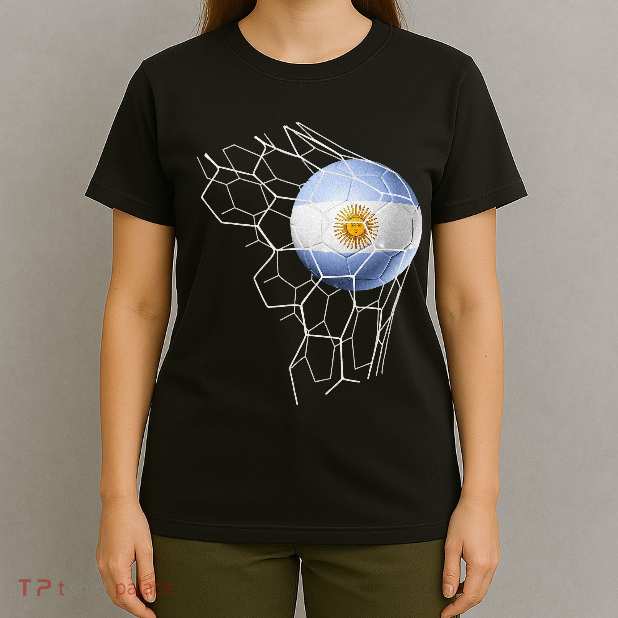 Team Fan Argentine Flag Patriotic Argentina Soccer T-Shirt