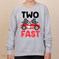 Two Fast Birthday Shirt 2 Fast 2 Curious Decorations 2nd Women's Sweatshirt thumb 0