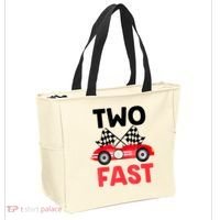 Two Fast Birthday Shirt 2 Fast 2 Curious Decorations 2nd Tote Bag thumb 2