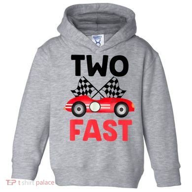 Two Fast Birthday Shirt 2 Fast 2 Curious Decorations 2nd Toddler Hoodie