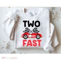 Two Fast Birthday Shirt 2 Fast 2 Curious Decorations 2nd Sweatshirt thumb 2