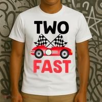 Two Fast Birthday Shirt 2 Fast 2 Curious Decorations 2nd T-Shirt thumb 3