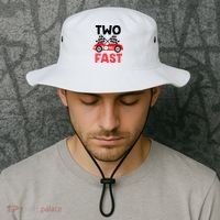 Two Fast Birthday Shirt 2 Fast 2 Curious Decorations 2nd Bucket Hat thumb 2