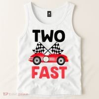 Two Fast Birthday Shirt 2 Fast 2 Curious Decorations 2nd Tank Top thumb 2