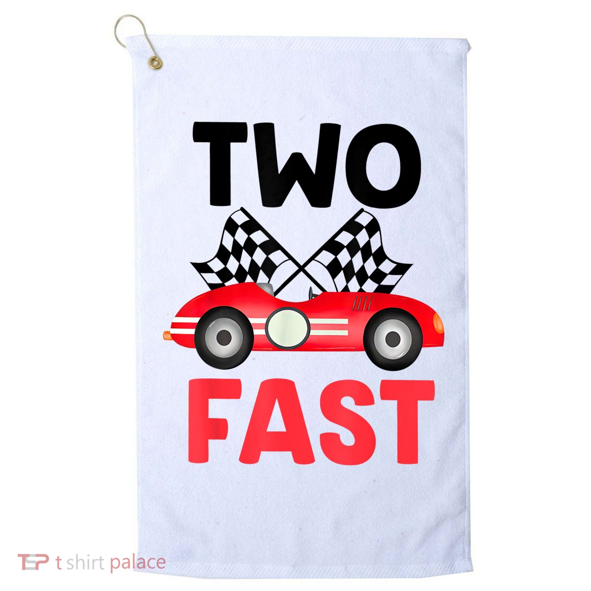 Two Fast Birthday Shirt 2 Fast 2 Curious Decorations 2nd Golf Towel