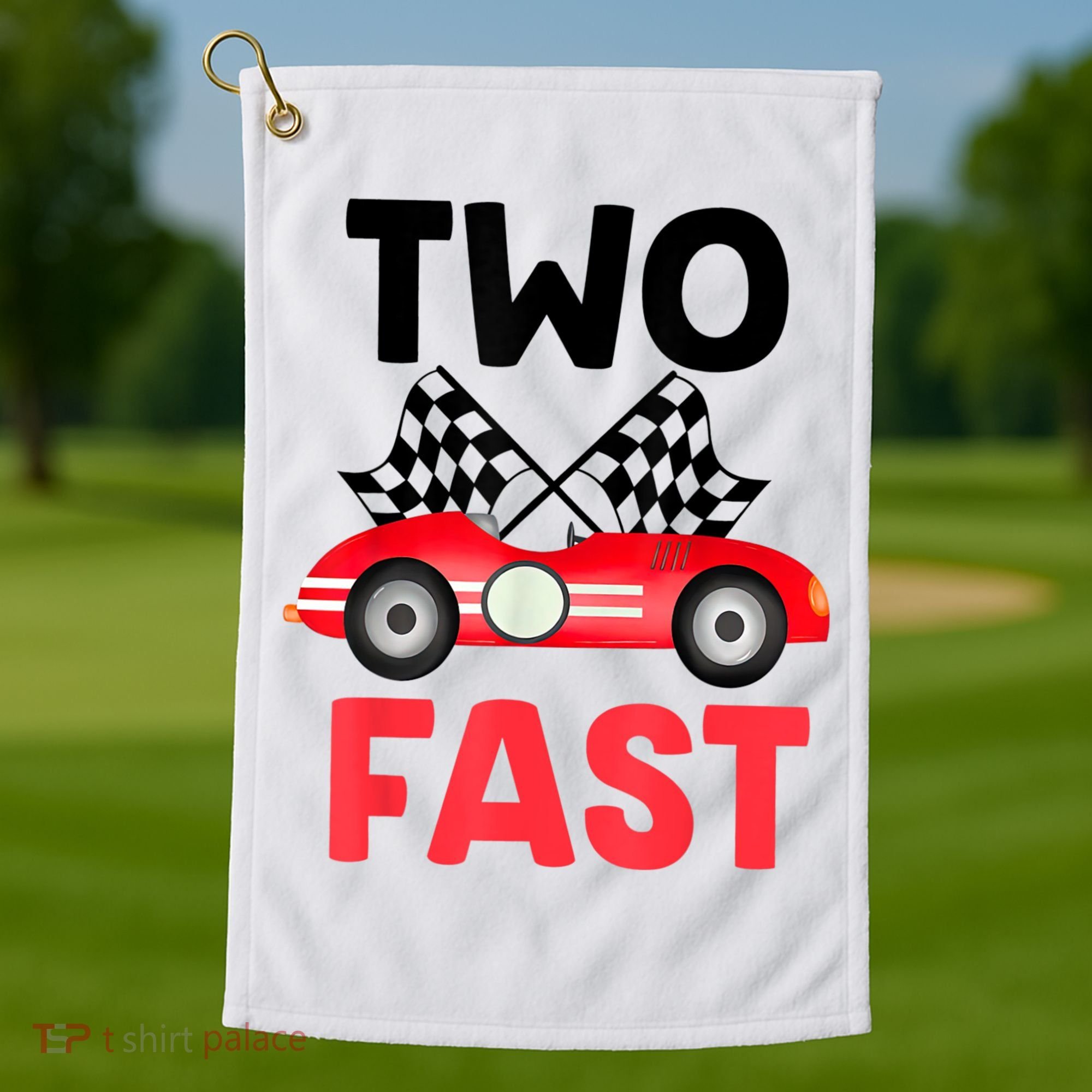 Two Fast Birthday Shirt 2 Fast 2 Curious Decorations 2nd Golf Towel