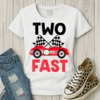 Two Fast Birthday Shirt 2 Fast 2 Curious Decorations 2nd Women's T-Shirt thumb 3