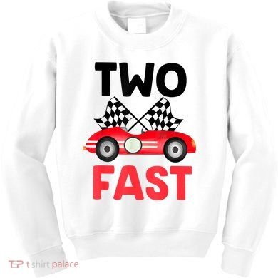 Two Fast Birthday Shirt 2 Fast 2 Curious Decorations 2nd Kids Sweatshirt