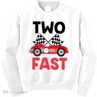 Two Fast Birthday Shirt 2 Fast 2 Curious Decorations 2nd Kids Sweatshirt thumb 0