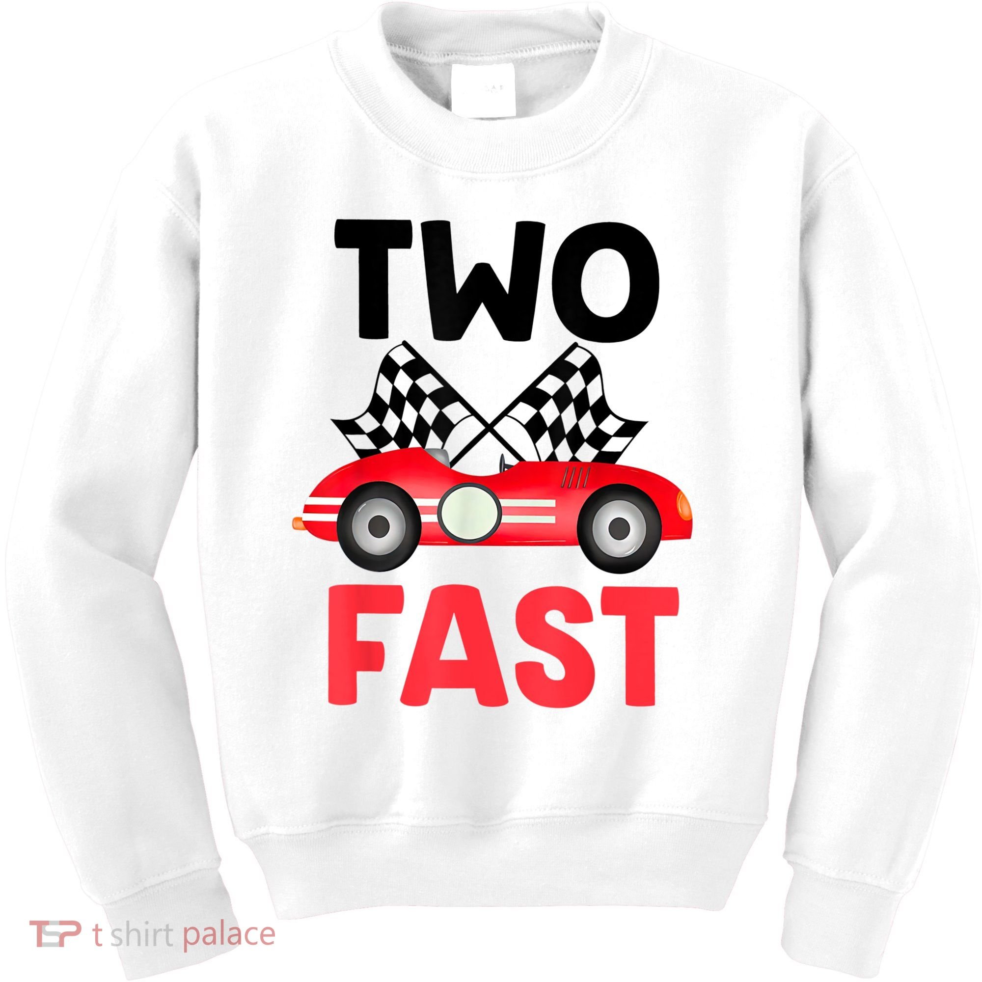 Two Fast Birthday Shirt 2 Fast 2 Curious Decorations 2nd Kids Sweatshirt