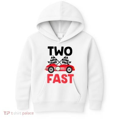 Two Fast Birthday Shirt 2 Fast 2 Curious Decorations 2nd Kids Hoodie