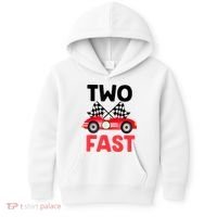 Two Fast Birthday Shirt 2 Fast 2 Curious Decorations 2nd Kids Hoodie thumb 0