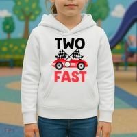 Two Fast Birthday Shirt 2 Fast 2 Curious Decorations 2nd Kids Hoodie thumb 3