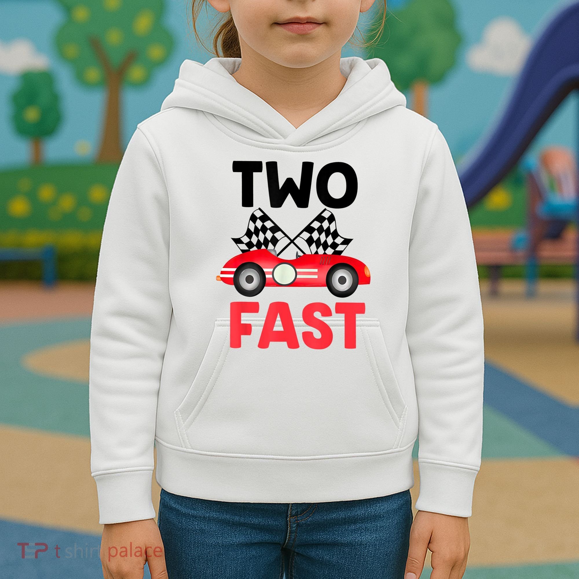 Two Fast Birthday Shirt 2 Fast 2 Curious Decorations 2nd Kids Hoodie