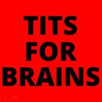 Tits For Brains, Funny Tits Quote, Cool Tits Feminist Idea Santa Hat thumb 1