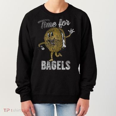 Time For Bagels Breakfast Food Women's Sweatshirt