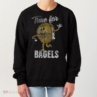 Time For Bagels Breakfast Food Women's Sweatshirt thumb 0