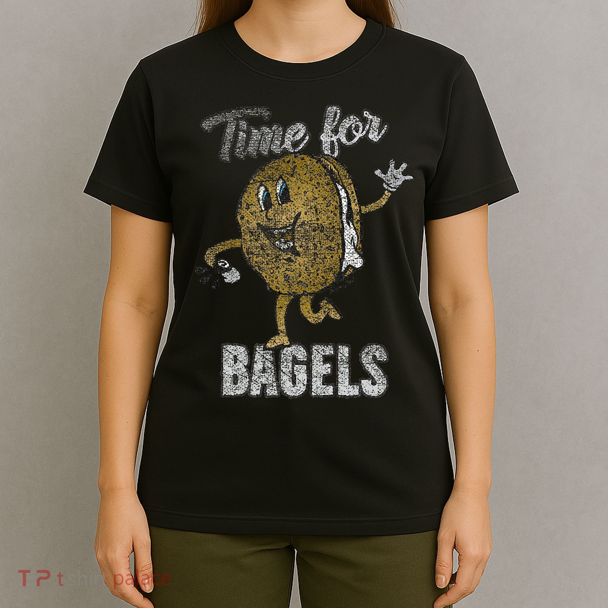 Time For Bagels Breakfast Food T-Shirt