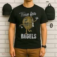 Time For Bagels Breakfast Food T-Shirt thumb 6
