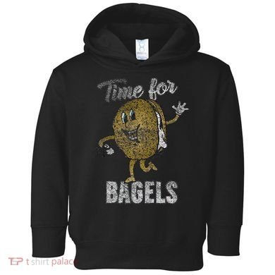 Time For Bagels Breakfast Food Toddler Hoodie