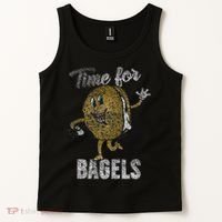 Time For Bagels Breakfast Food Tank Top thumb 2