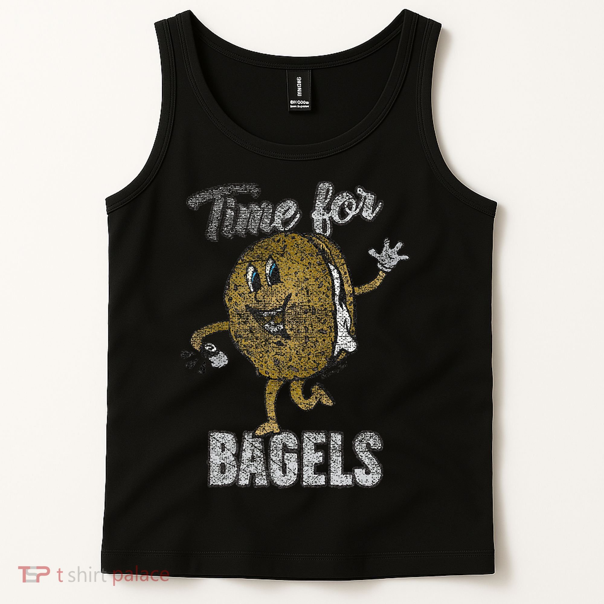 Time For Bagels Breakfast Food Tank Top
