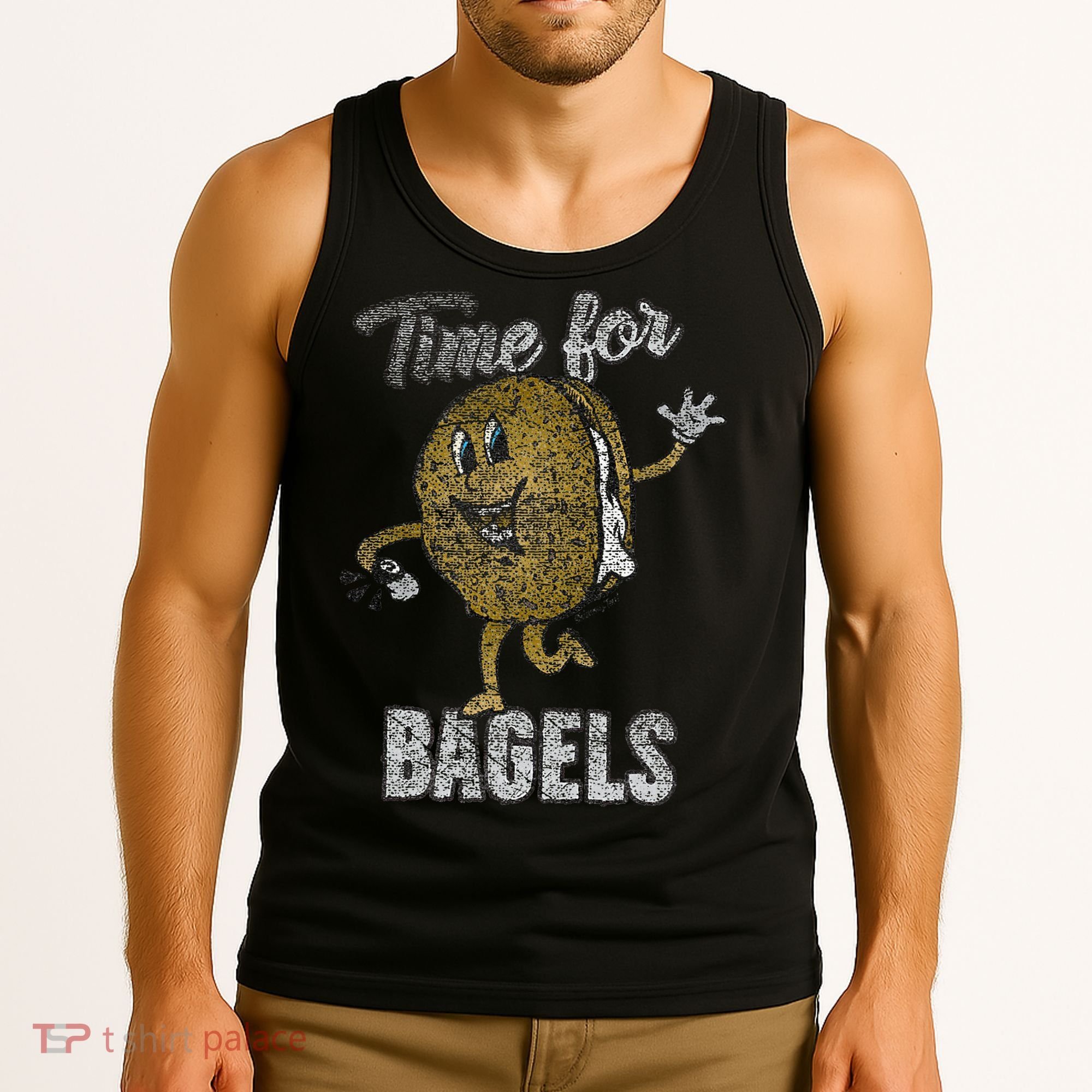 Time For Bagels Breakfast Food Tank Top