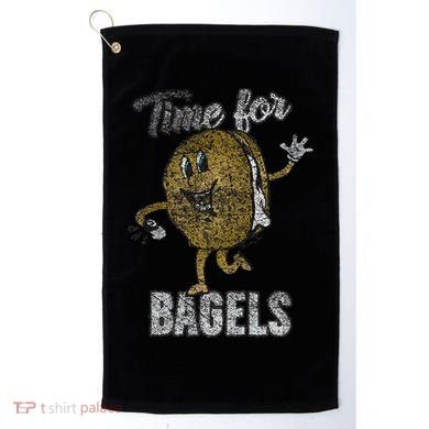 Time For Bagels Breakfast Food Golf Towel