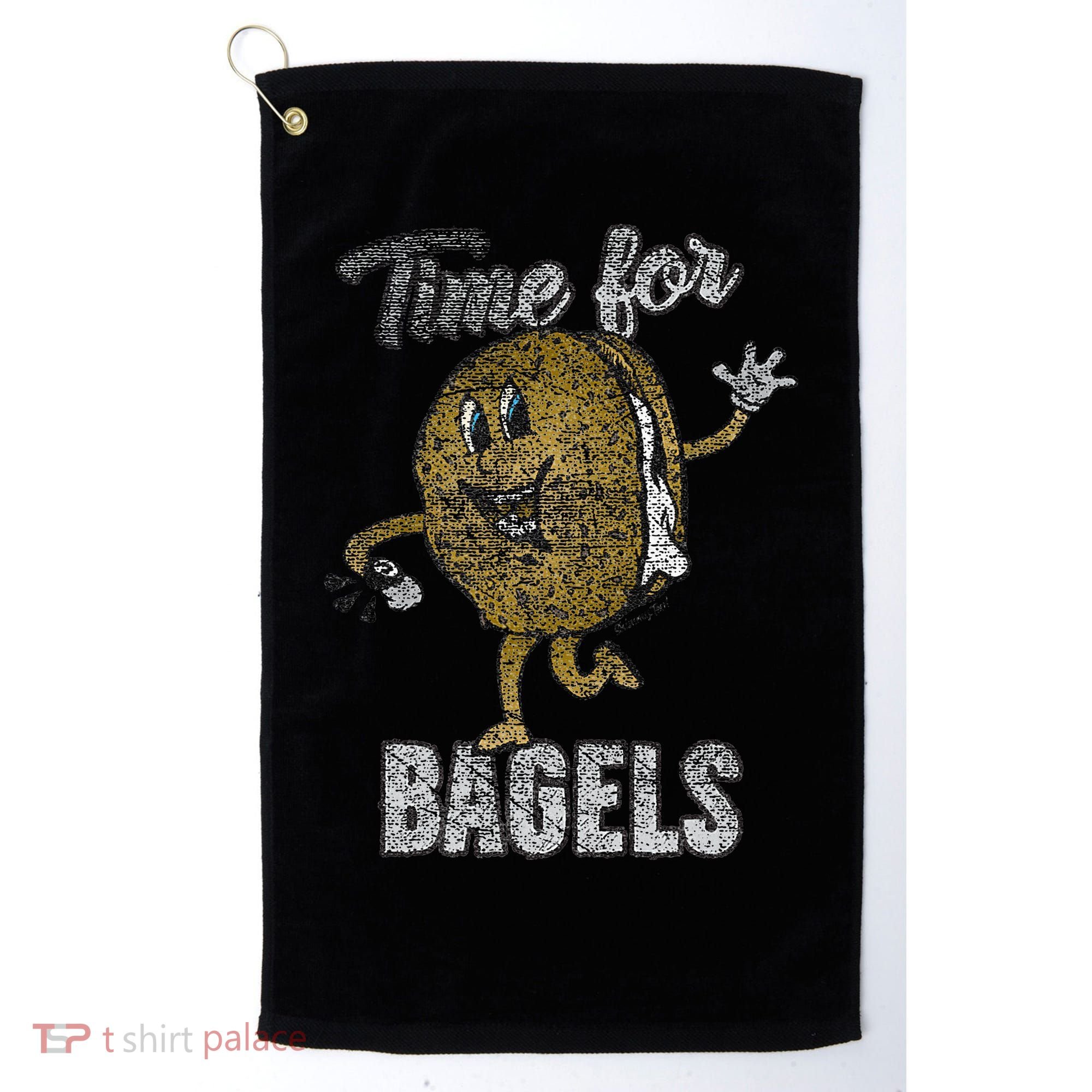 Time For Bagels Breakfast Food Golf Towel