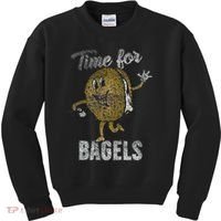 Time For Bagels Breakfast Food Kids Sweatshirt thumb 0