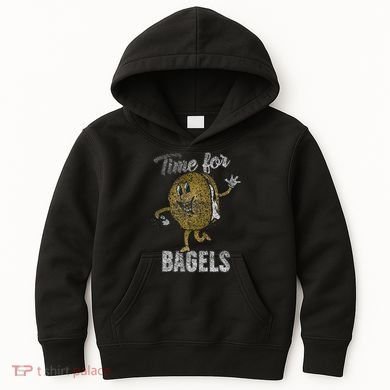 Time For Bagels Breakfast Food Kids Hoodie