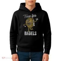 Time For Bagels Breakfast Food Kids Hoodie thumb 4