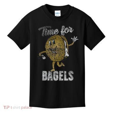 Time For Bagels Breakfast Food Kids T-Shirt