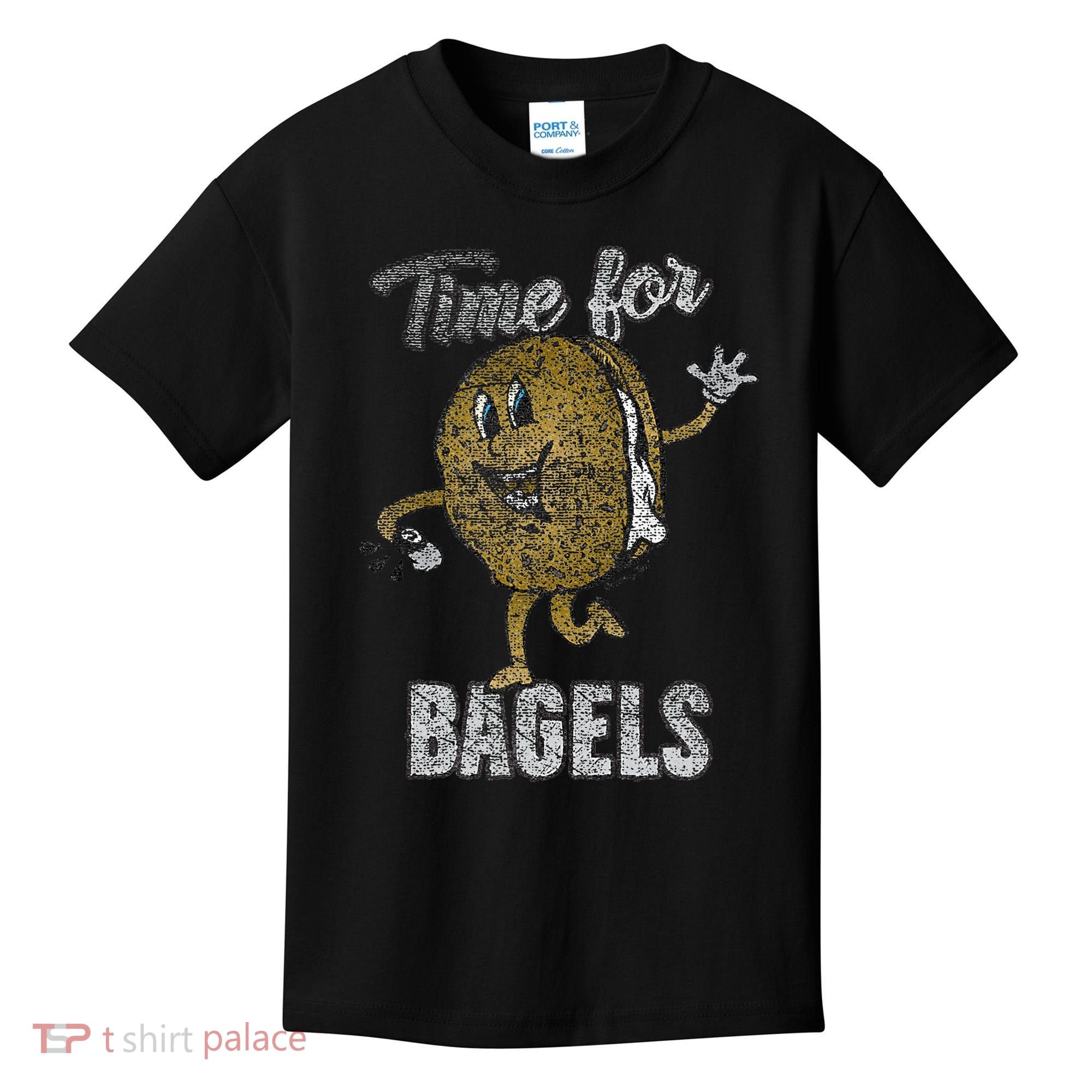 Time For Bagels Breakfast Food Kids T-Shirt