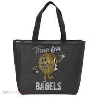 Time For Bagels Breakfast Food Tote Bag thumb 0