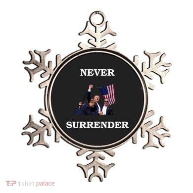 Trump Fist Bump In Air Never Surrender 2024 Ornament