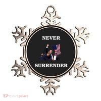 Trump Fist Bump In Air Never Surrender 2024 Ornament thumb 0