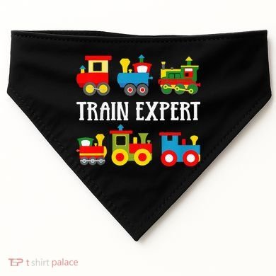 Trains Funny Boy Train Expert USA-Made Doggie Bandana